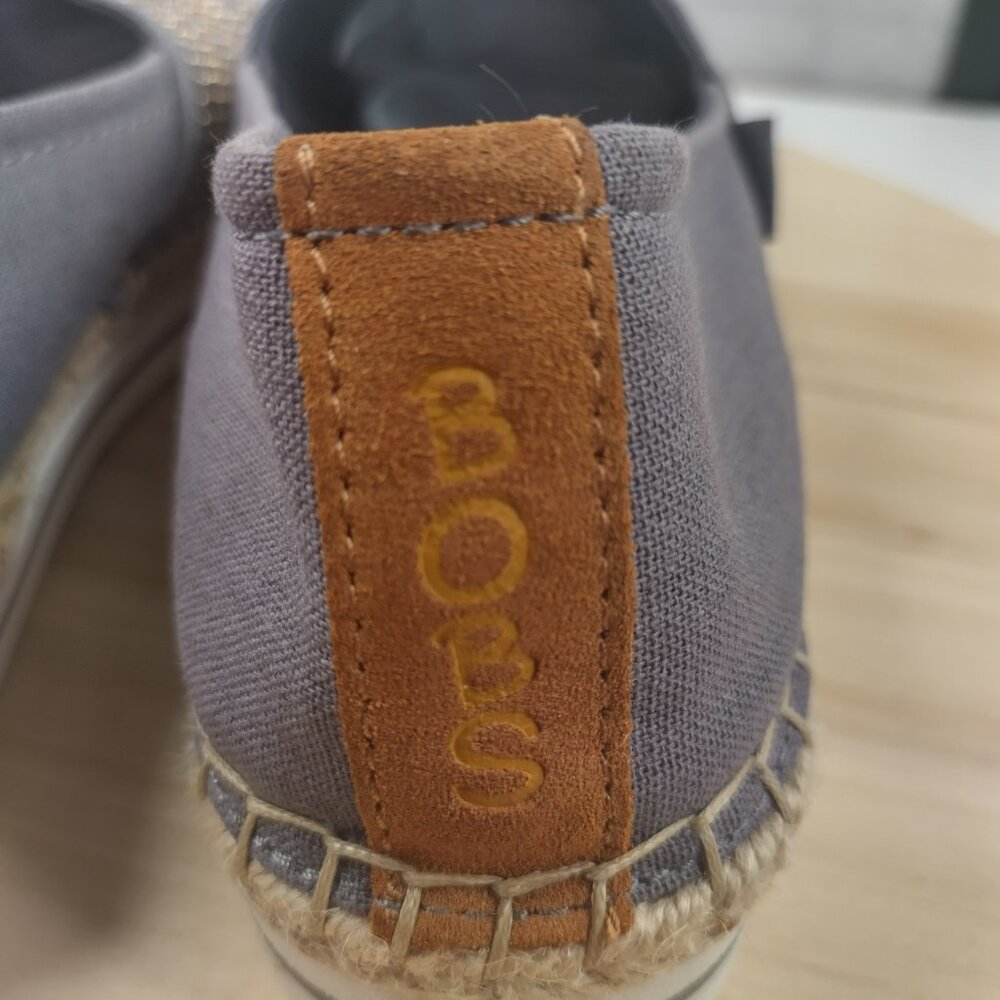 Skechers BOBS Breeze Moonbeam Stars Gray Canvas Espadrille Sneakers Women US 7.5 - Picture 7 of 13